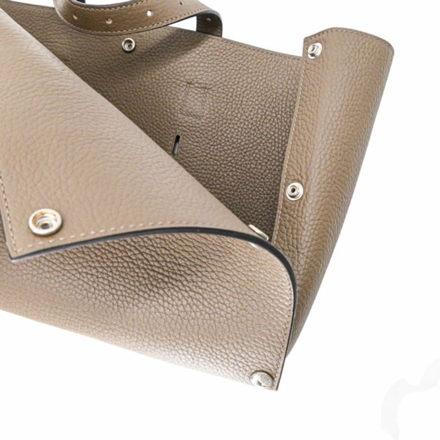 HERMES Sac Vello 手提包,Taurillon Clemence 皮革,女士,Etoupe-11