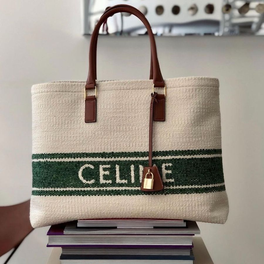 ⏰限時特賣價🌺 Celine Soleil 紡織和小牛皮橫式Cabas包-10