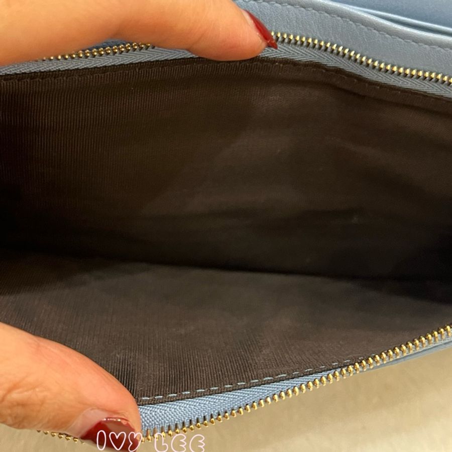 GUCCI 古馳 466507 經典Guccissima系列雙G壓紋LOGO牛皮肩背 水藍 斜背包 正品 二手精品-7