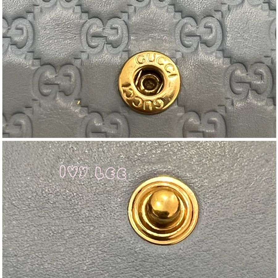 GUCCI 古馳 466507 經典Guccissima系列雙G壓紋LOGO牛皮肩背 水藍 斜背包 正品 二手精品-18