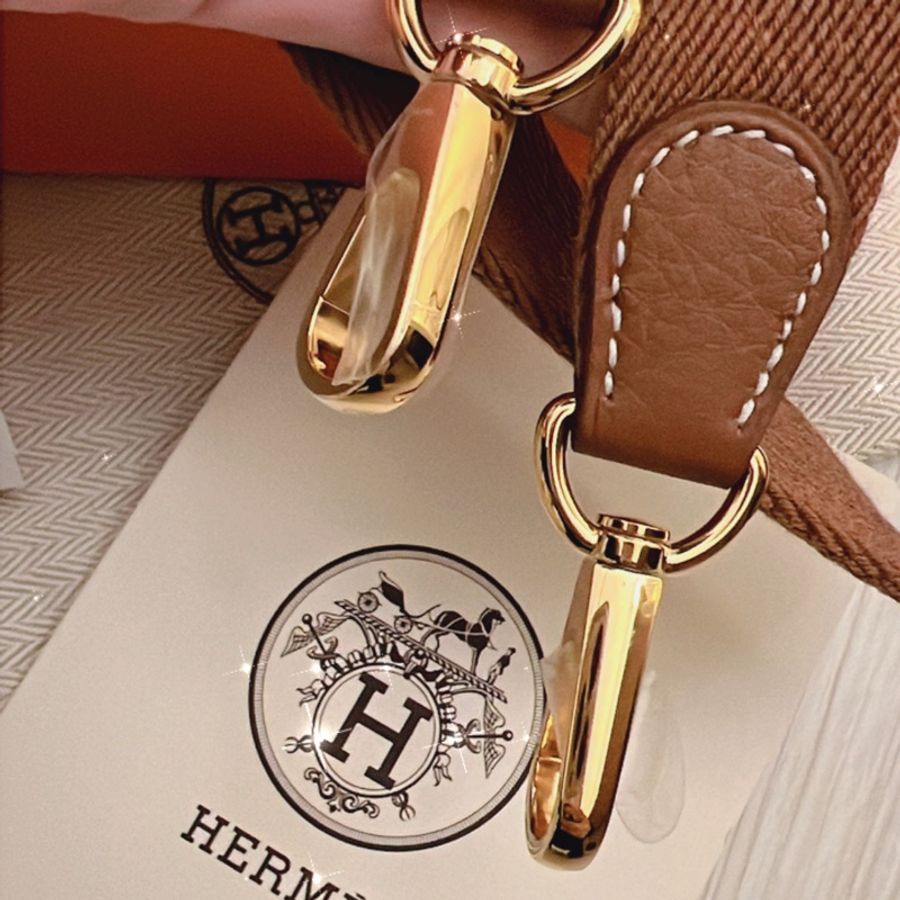 (賠售)Hermes 經典系列 mini evenly 金棕金扣色-4