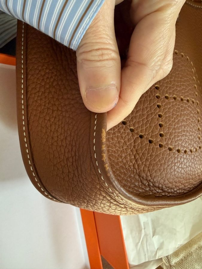 (賠售)Hermes 經典系列 mini evenly 金棕金扣色-5