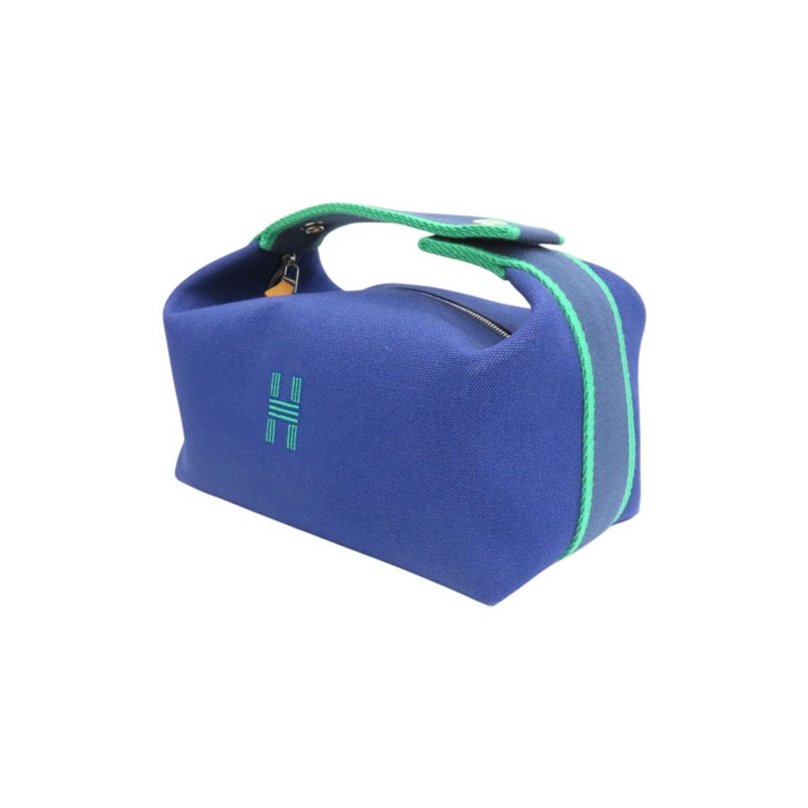 藍色帆布 Bride-a-Brac 化妝 手拿包 H104222M【HERMES 愛馬仕】 H104222M-2