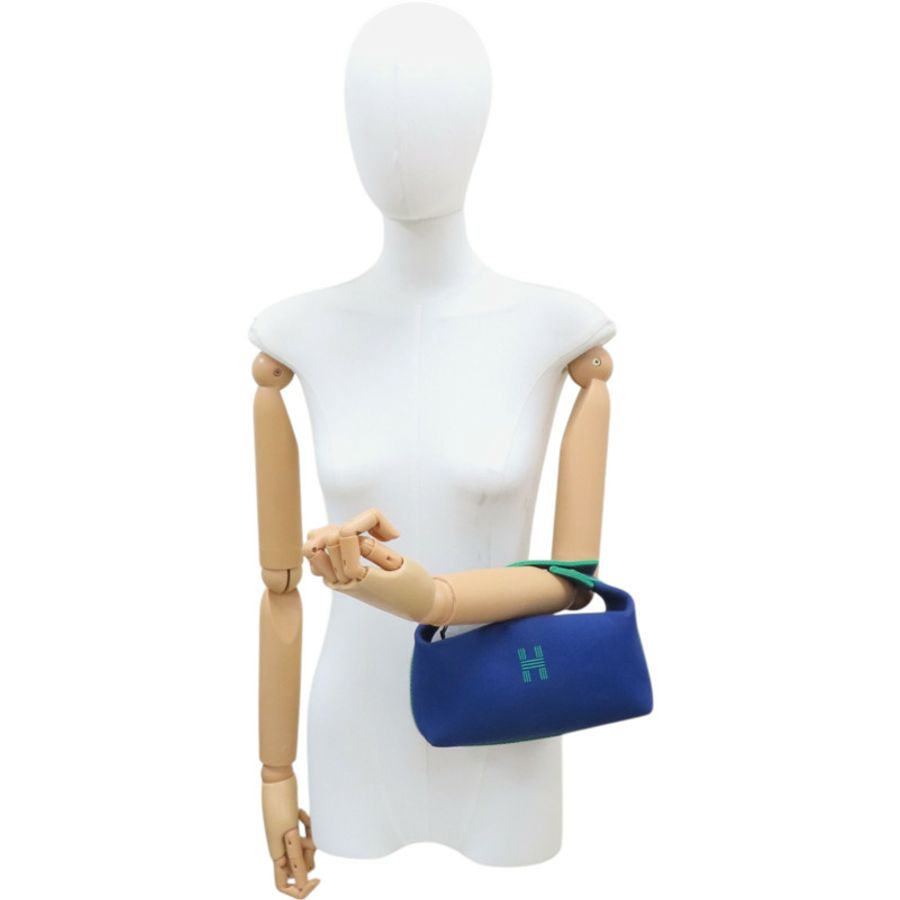藍色帆布 Bride-a-Brac 化妝 手拿包 H104222M【HERMES 愛馬仕】 H104222M-11