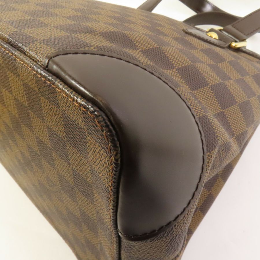 LOUIS VUITTON Damier Hampstead PM金扣手挽袋-11