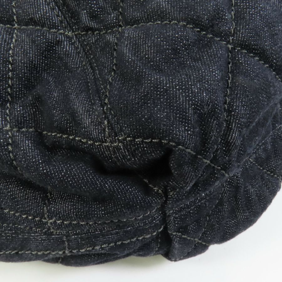 CHANEL 牛仔布Shoulder Bag銀扣肩背袋-13
