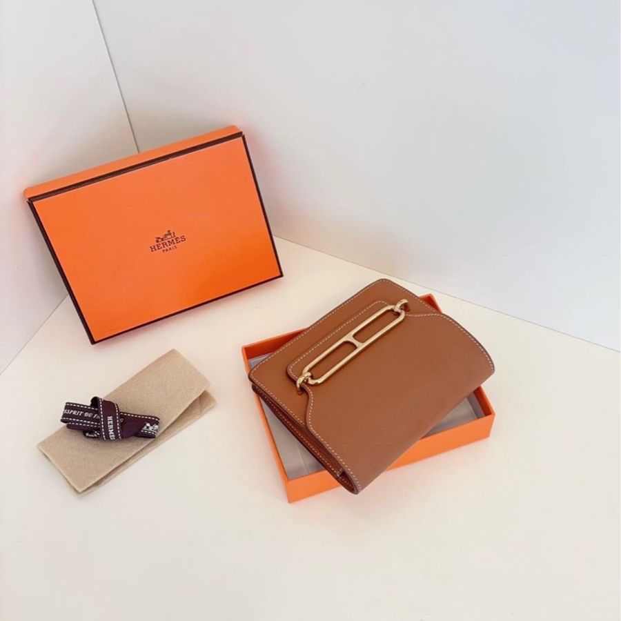 Hermes 愛馬仕 金棕金扣roulis slim豬鼻子腰包-4