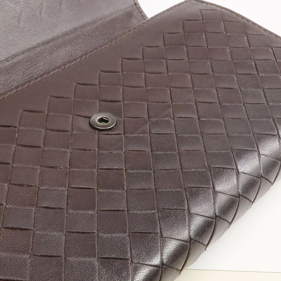BOTTEGA VENETA 織紋皮革Long Wallet長錢包-15