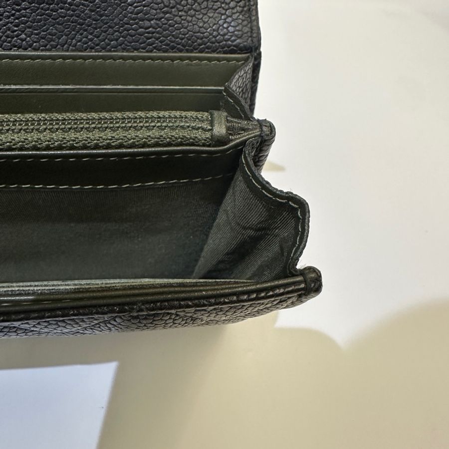 Chanel 黑荔枝牛皮boy 12卡長夾-10