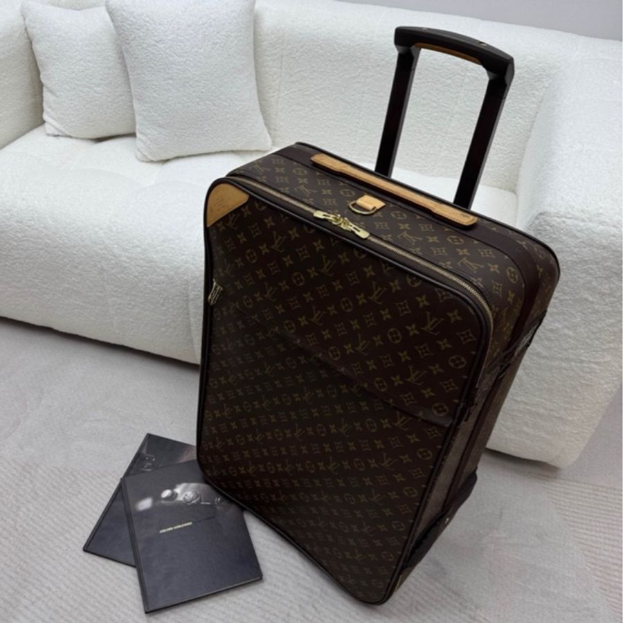 【赫蒂國際精品】 Louis Vuitton路易威登 中古款經典老花 65” 滾輪拖拉行李箱-1