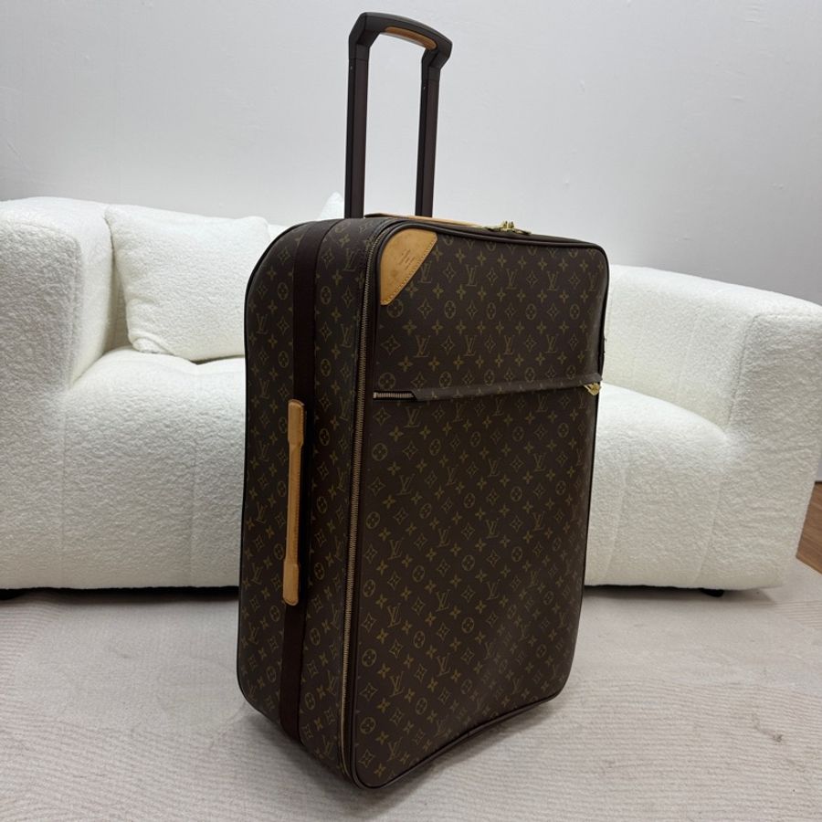 【赫蒂國際精品】 Louis Vuitton路易威登 中古款經典老花 65” 滾輪拖拉行李箱-2