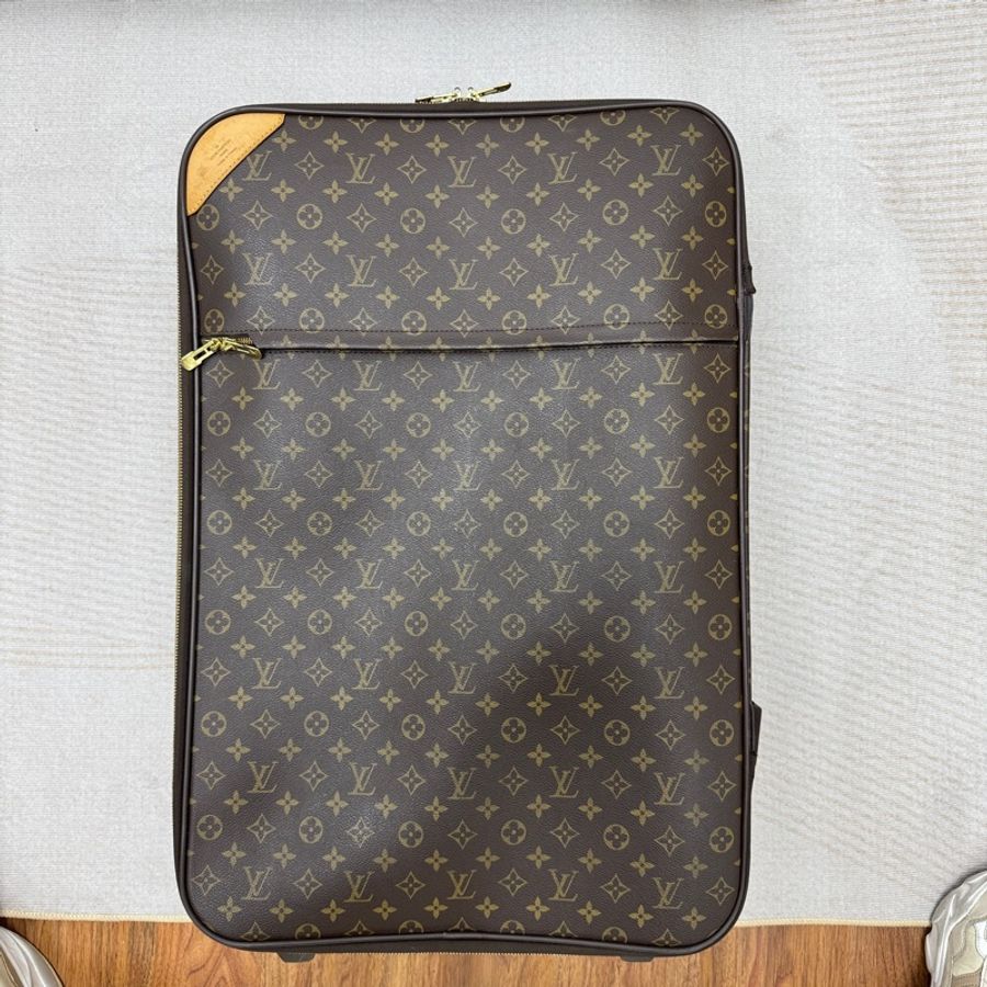 【赫蒂國際精品】 Louis Vuitton路易威登 中古款經典老花 65” 滾輪拖拉行李箱-4