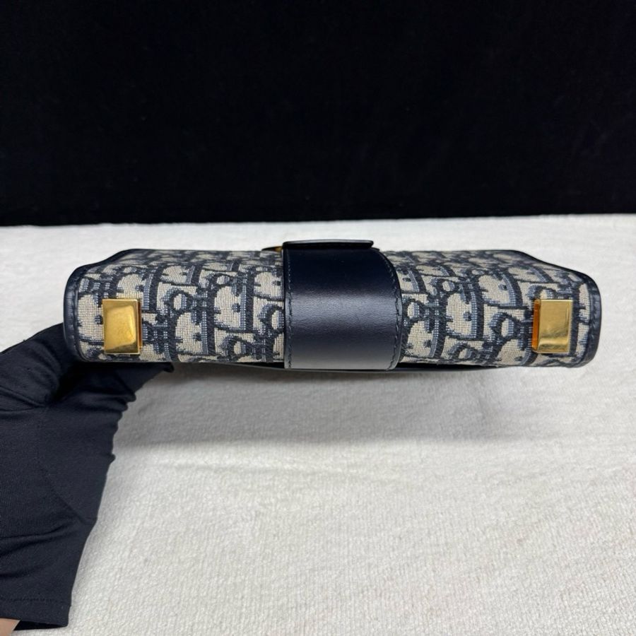 Dior迪奧 藍色老花Montaigne蒙田30單肩斜挎包-5