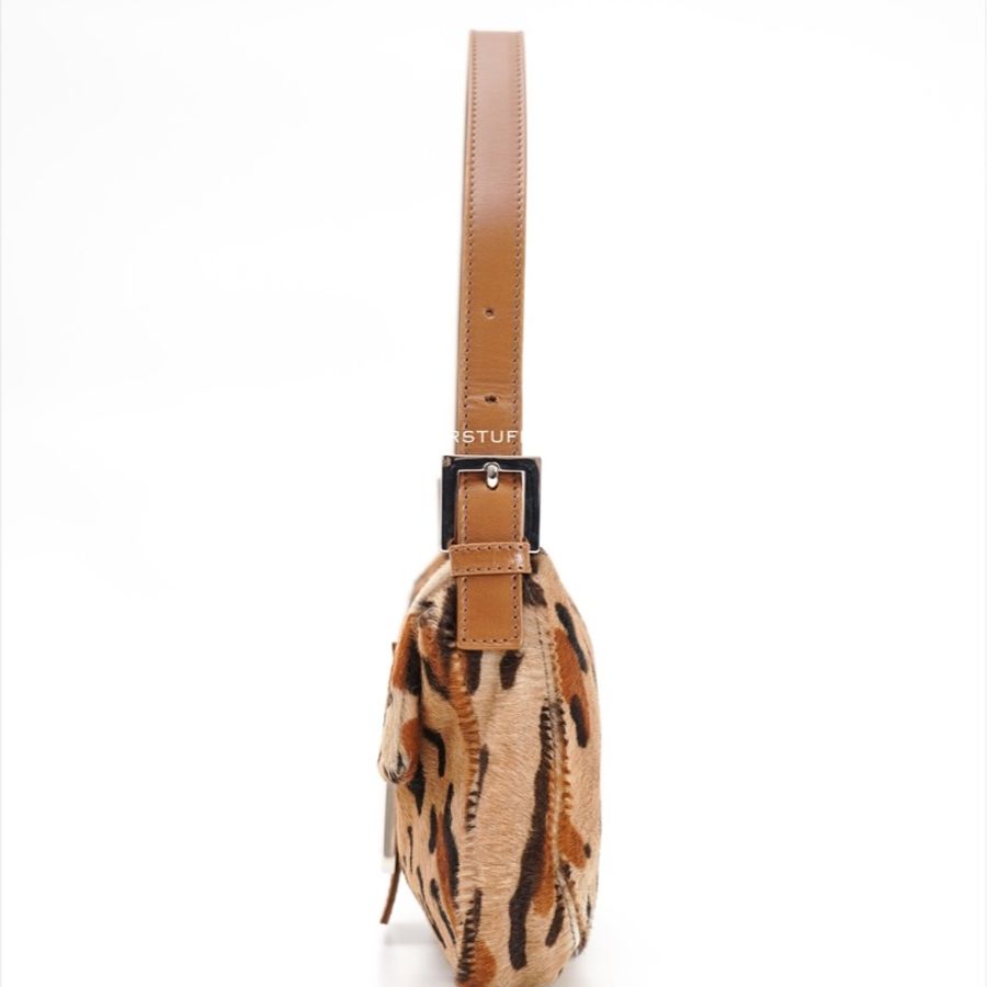 中古Fendi 豹紋馬毛法棍包-3