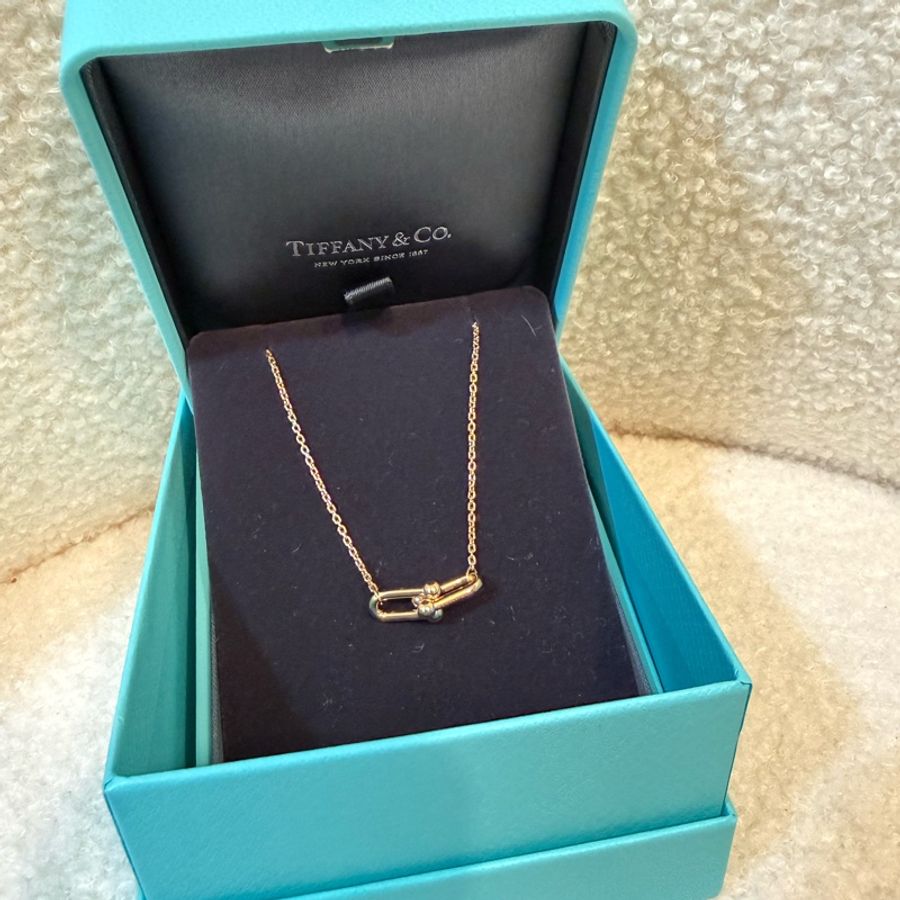 Tiffany hardware rose gold necklace-0
