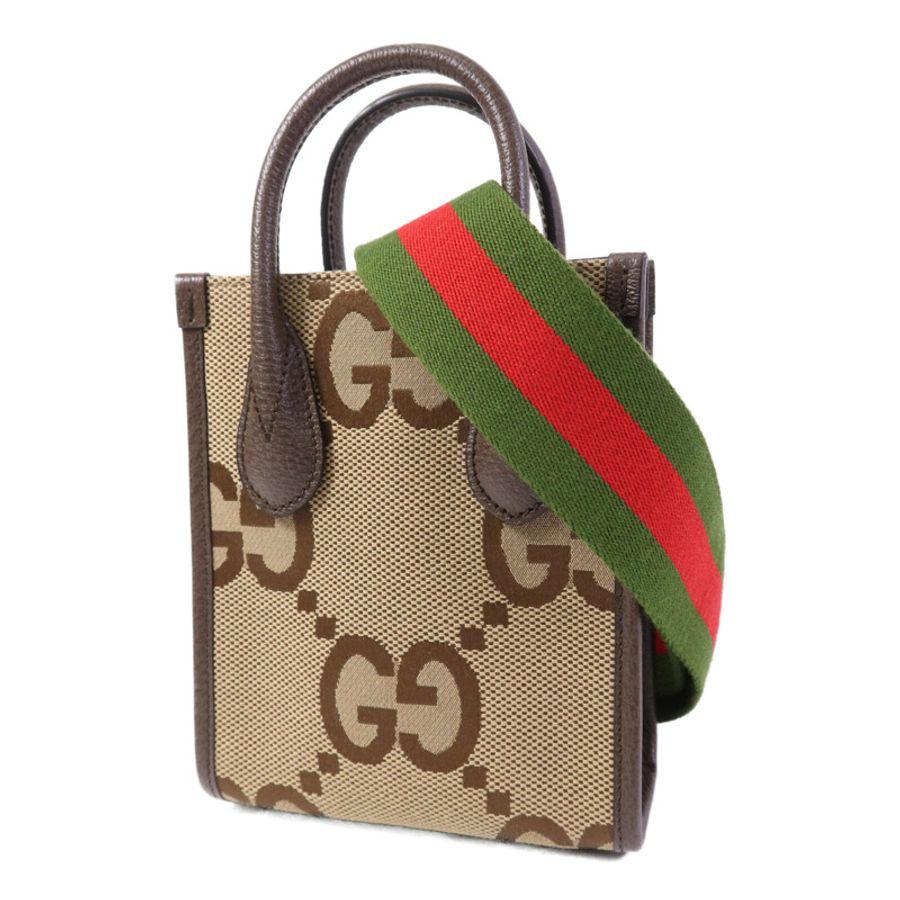 GUCCI 帆布Jumbo GG金扣手挽肩背兩用袋-2