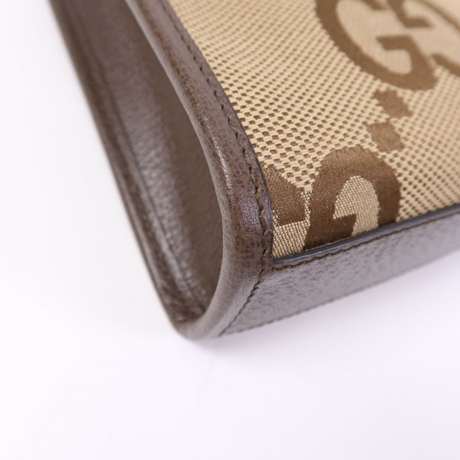 GUCCI 帆布Jumbo GG金扣手挽肩背兩用袋-12