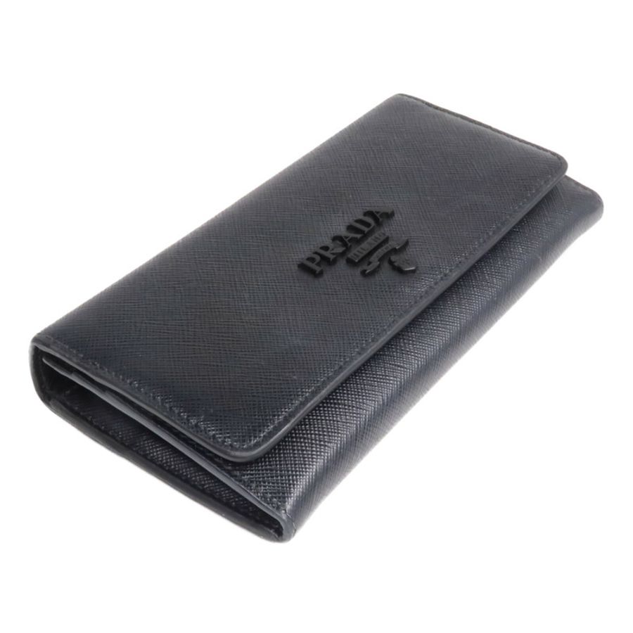 PRADA Saffiano皮革Long Wallet金扣長錢包-3