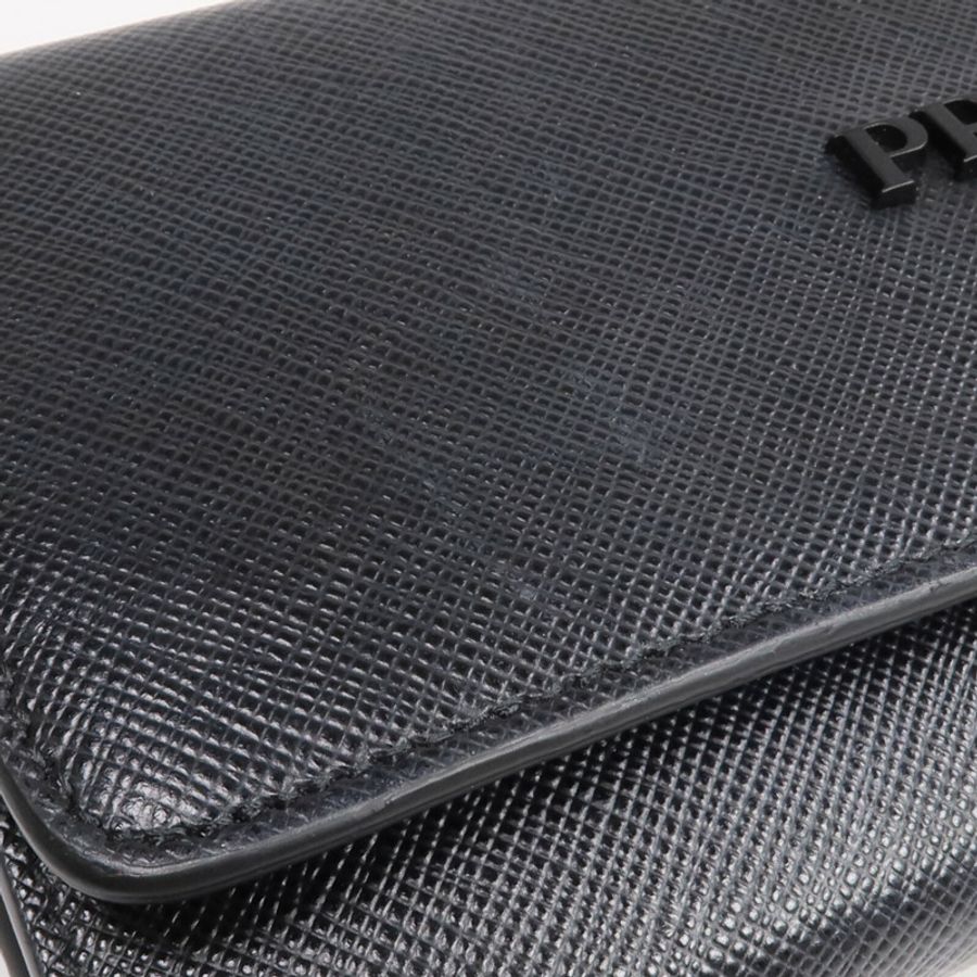 PRADA Saffiano皮革Long Wallet金扣長錢包-16