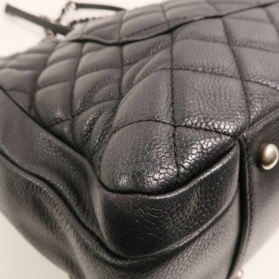 CHANEL 牛皮皮革Urban Companion Tote銀扣鏈帶手挽袋-13