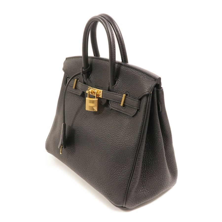 HERMES Togo皮革Birkin 25金扣手挽袋Noir-2