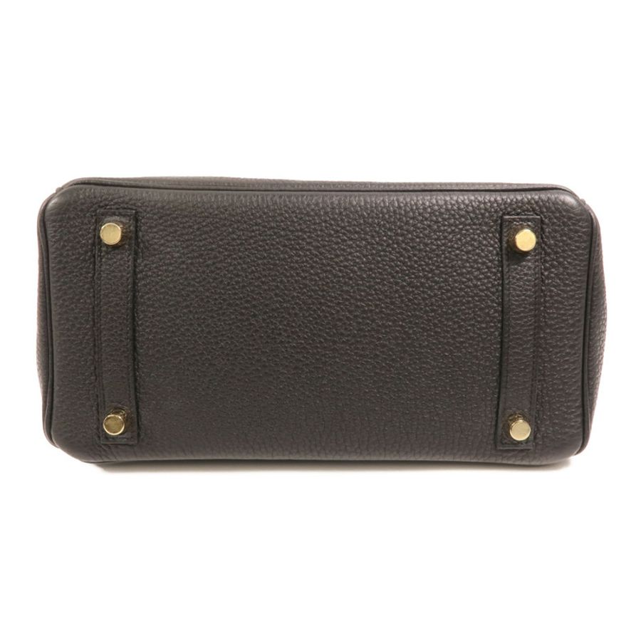 HERMES Togo皮革Birkin 25金扣手挽袋Noir-3