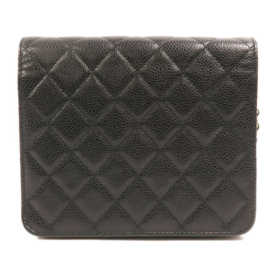 CHANEL 牛皮皮革Chain Shoulder金扣鏈帶肩背袋-1