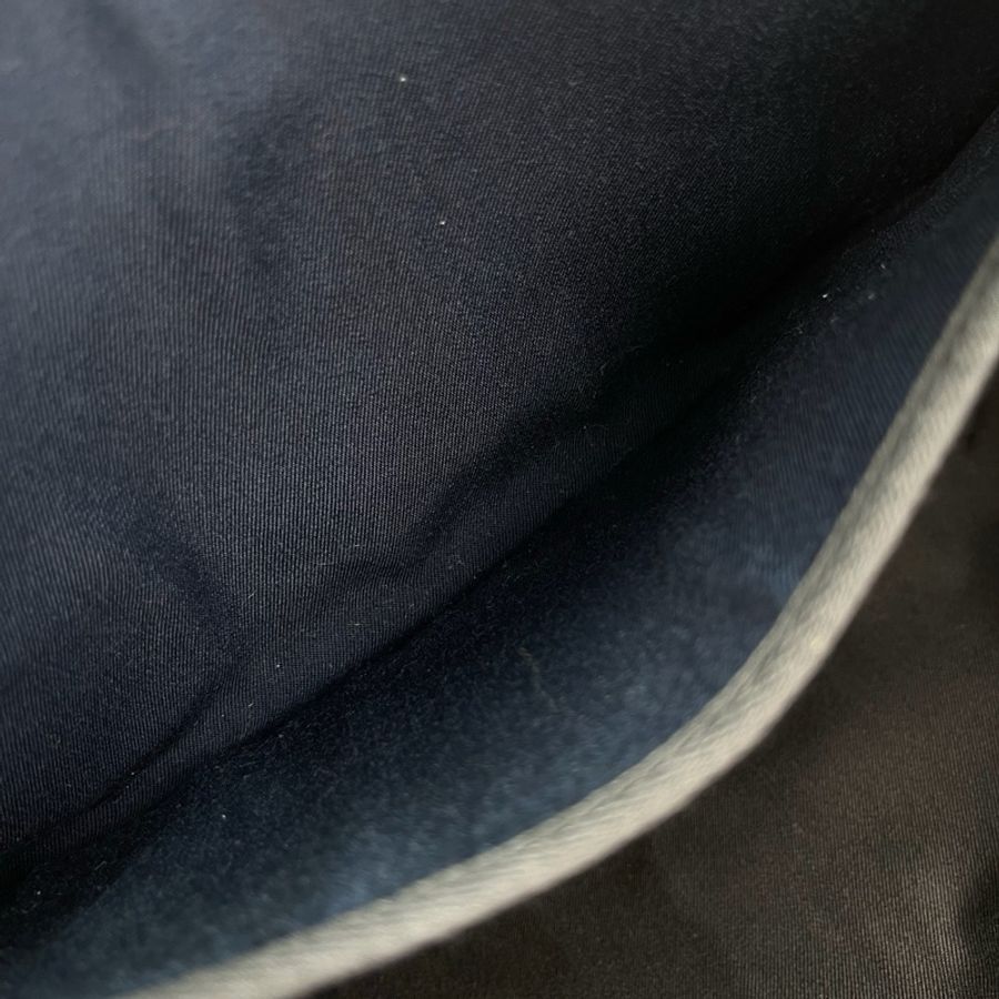 「JL精品代購」愛馬仕黑/深藍色herbag cabas帆布拼皮手提單肩托特包-30