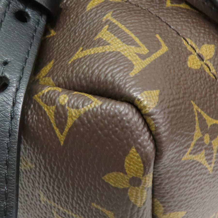 棕色 原花 帆布 Palm Springs MM 後背包【LOUIS VUITTON LV 路易威登】 M44874-13