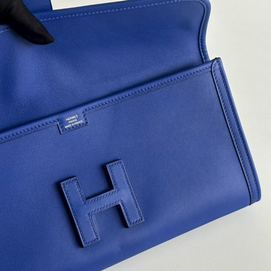 98新✨  Hermès 愛馬仕 Jige 手拿包 電光藍-15
