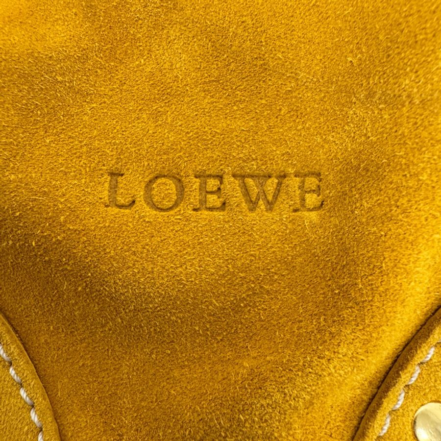 【赫蒂國際精品】 Loewe 羅意威 黃色絨面革 (Suede) 手提包 vintage-7