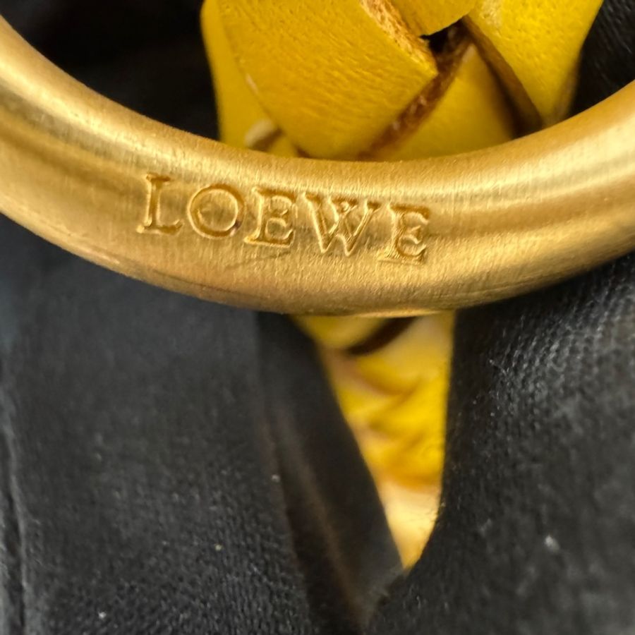 【赫蒂國際精品】 Loewe 羅意威 黃色絨面革 (Suede) 手提包 vintage-16