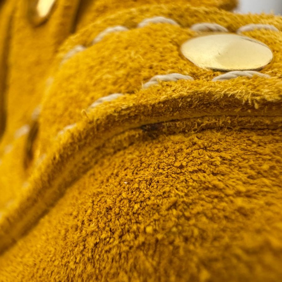 【赫蒂國際精品】 Loewe 羅意威 黃色絨面革 (Suede) 手提包 vintage-19