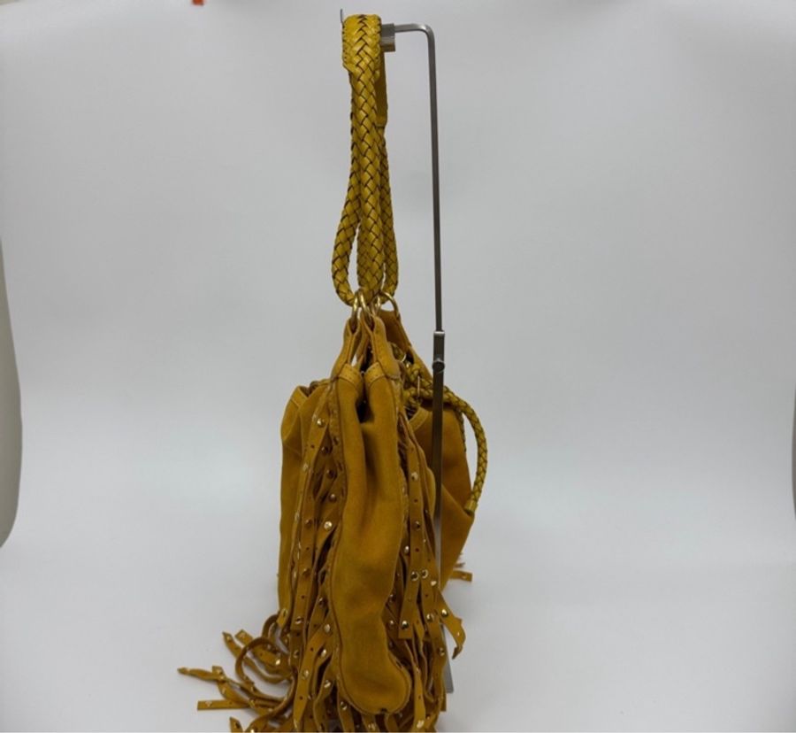 【赫蒂國際精品】 Loewe 羅意威 黃色絨面革 (Suede) 手提包 vintage-6