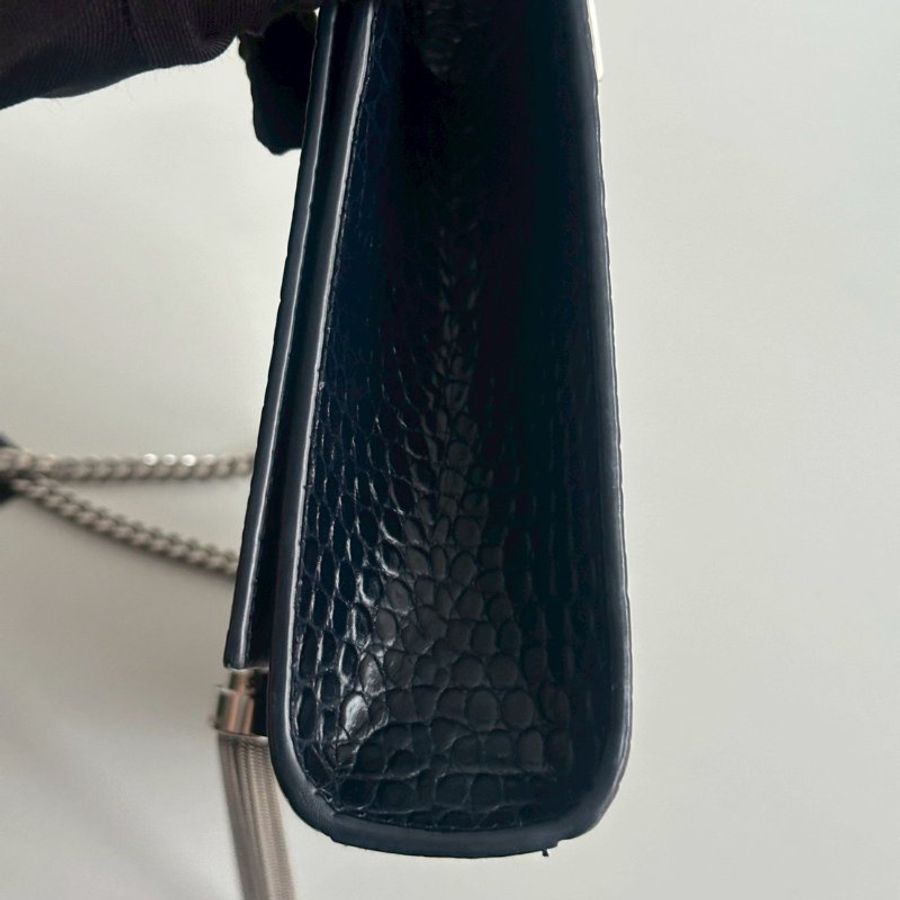 99新🆕 有購證🙌🏻 Saint Laurent YSL 聖羅蘭 流蘇包 深藍色銀釦-7