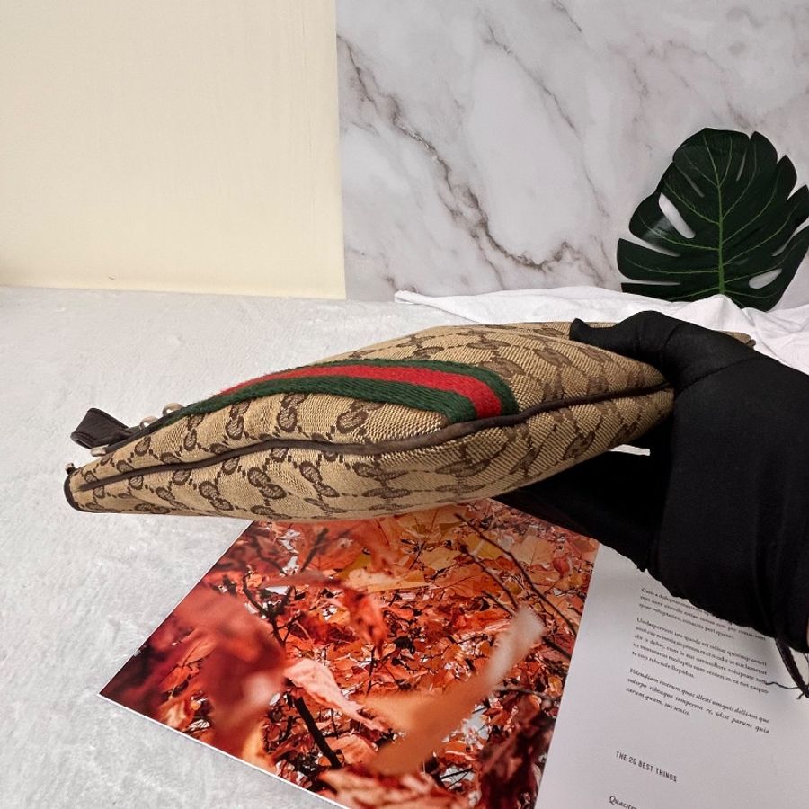 Gucci 雙G 帆布 Jolicoeur 郵差包斜背包-12
