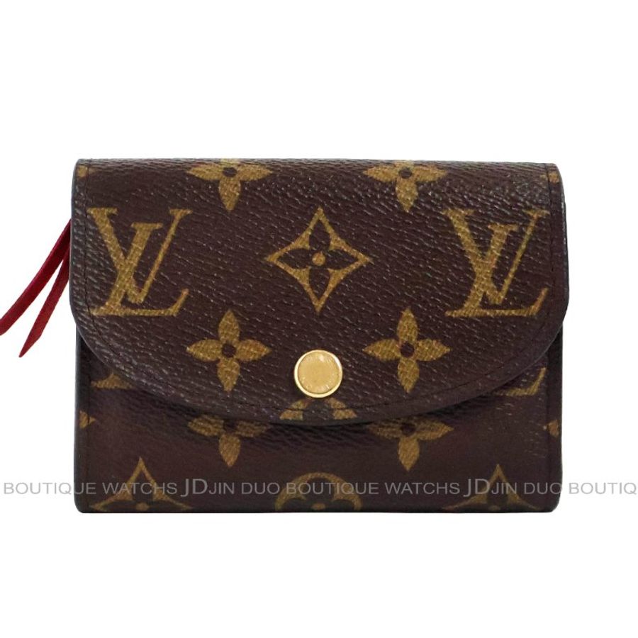 金鐸精品~C781 LOUIS VUUTTON LV路易威登M41939 Rosalie紫紅色內裡零錢包-1
