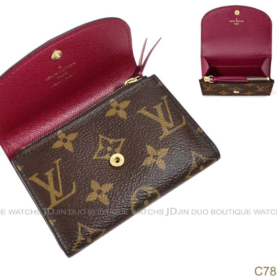金鐸精品~C781 LOUIS VUUTTON LV路易威登M41939 Rosalie紫紅色內裡零錢包-6