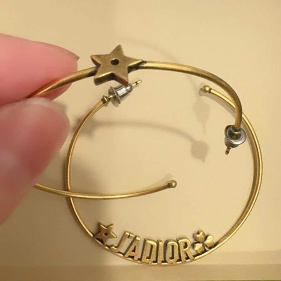 Dior J’A DIOR鍍金復古大圈耳環-5