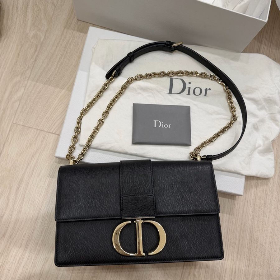 高雄漢神保卡 Dior 蒙田30 Montaigne 牛皮荔枝紋鏈條包-6