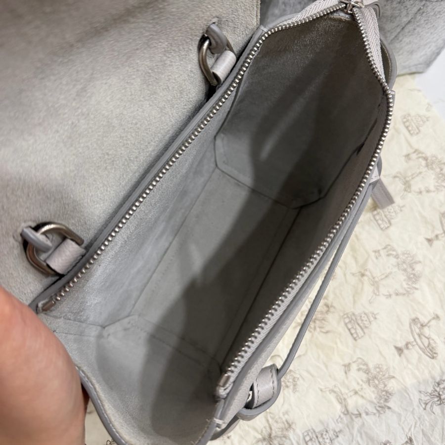 old celine belt bag nano 灰藍 小號-8