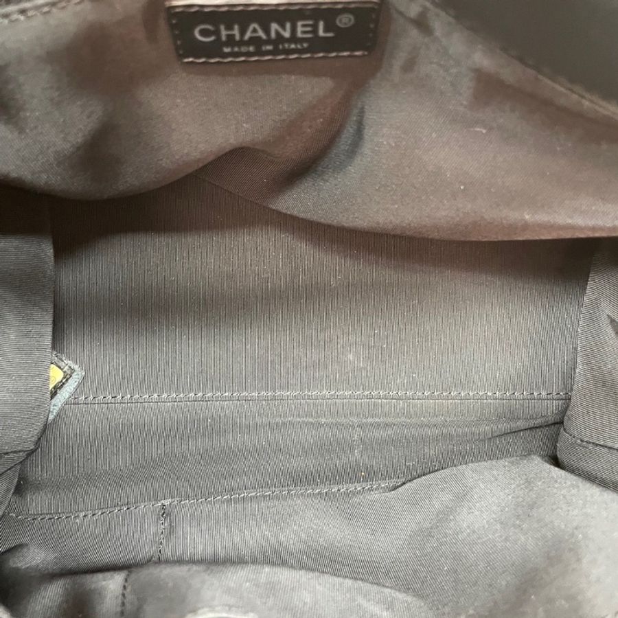 Chanel 限量黑金鴛鴦扣✨荔枝牛皮鏈條托特包 Tote-15