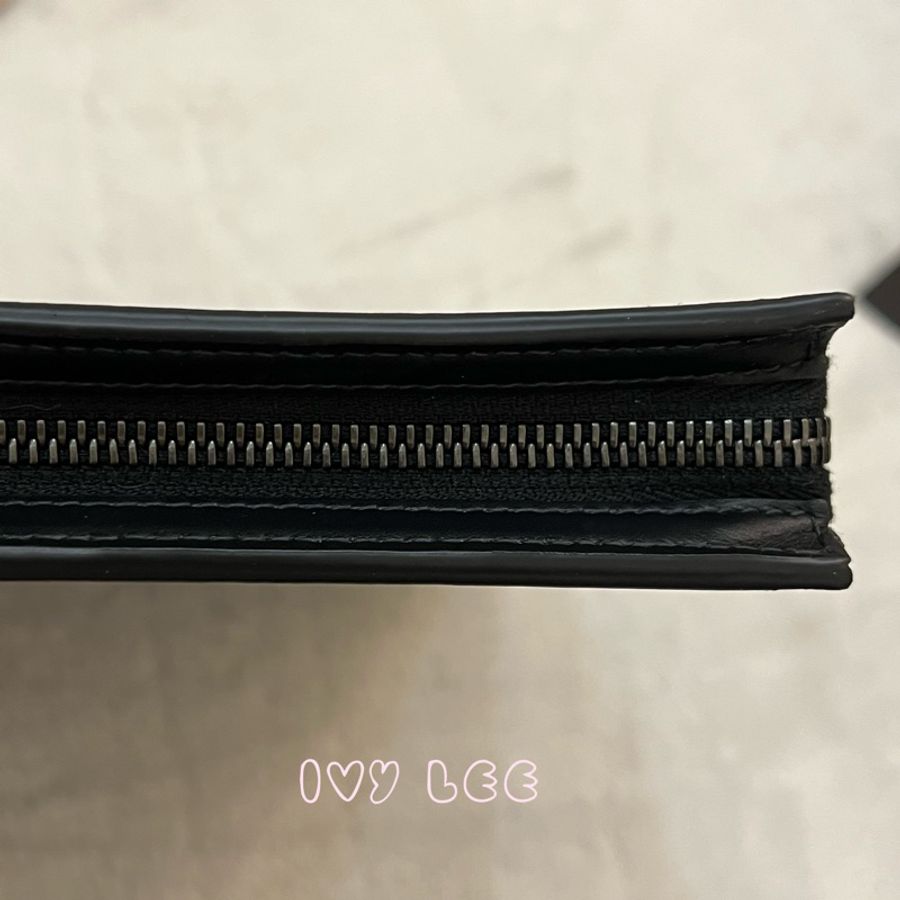 BURBERRY 黑 炭灰色 格紋拉鍊 手拿包 電腦包 正品 二手精品-7