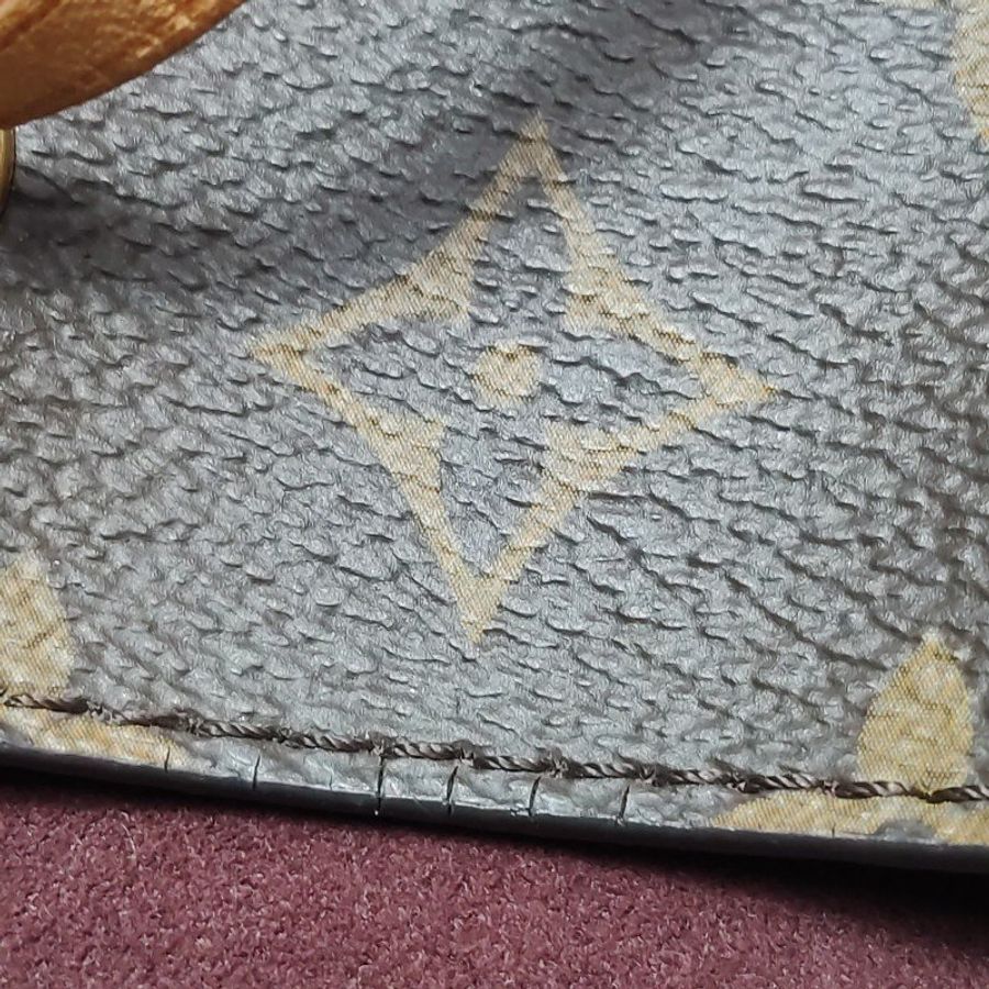 Louis Vuitton (LV) Montsouris植鞣革Monogram印花抽繩雙肩包晶片款-21
