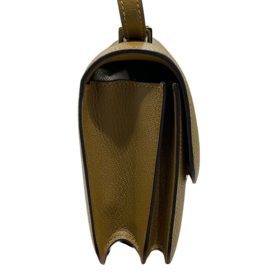 HERMES 愛馬仕 CONSTANCE MINI 康康包 18CM 山羊皮 CRAFT 拿鐵色系 金釦 W刻-3