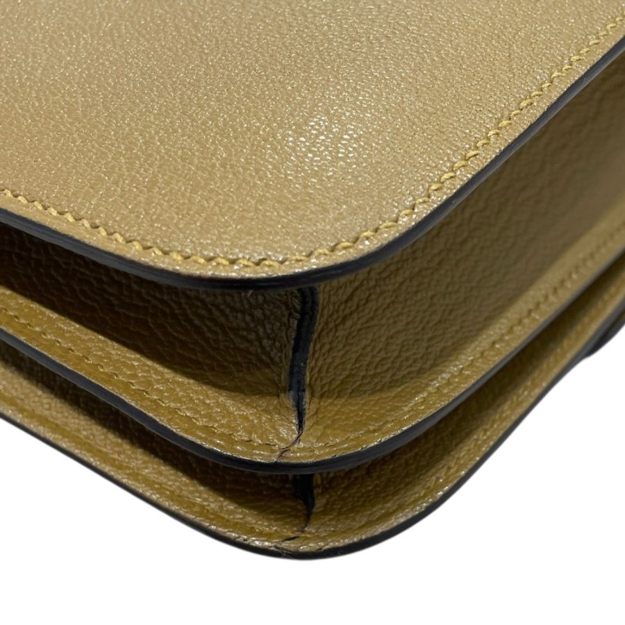 HERMES 愛馬仕 CONSTANCE MINI 康康包 18CM 山羊皮 CRAFT 拿鐵色系 金釦 W刻-8