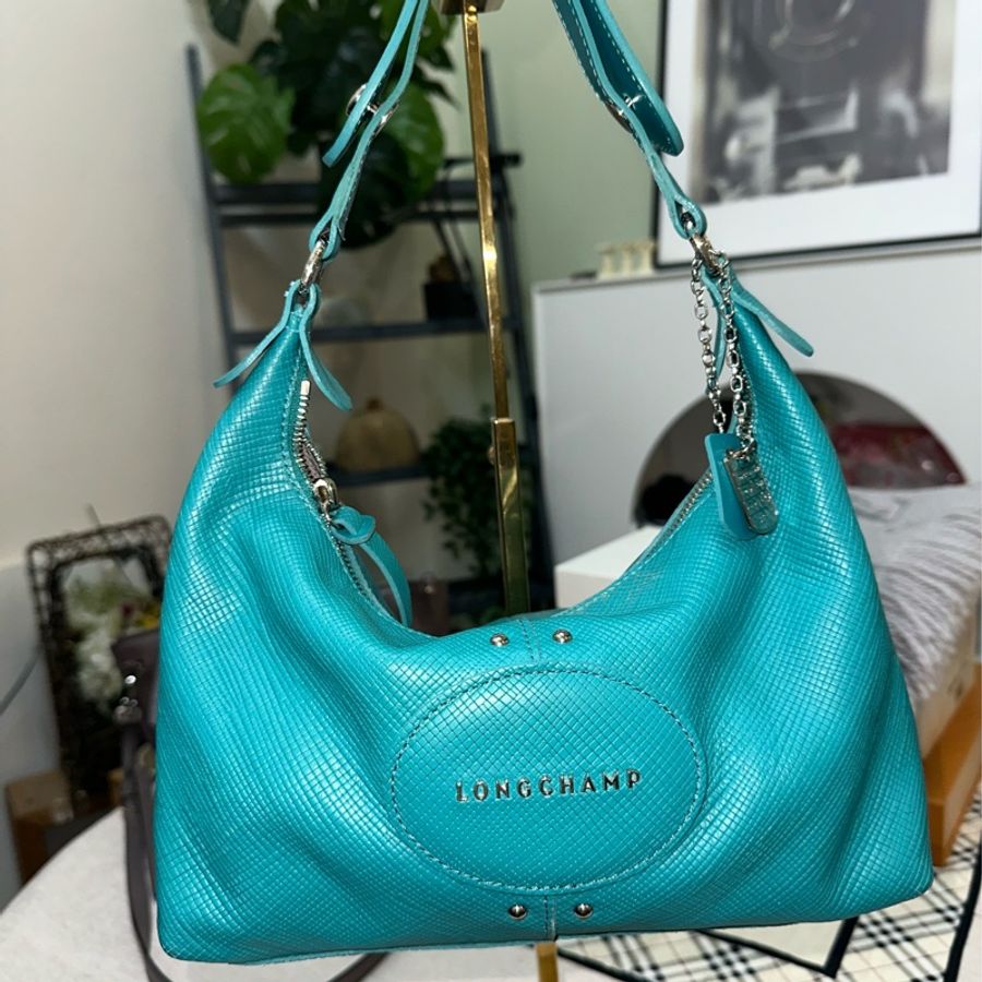 longchamp 蒂芬妮藍肩背包-6