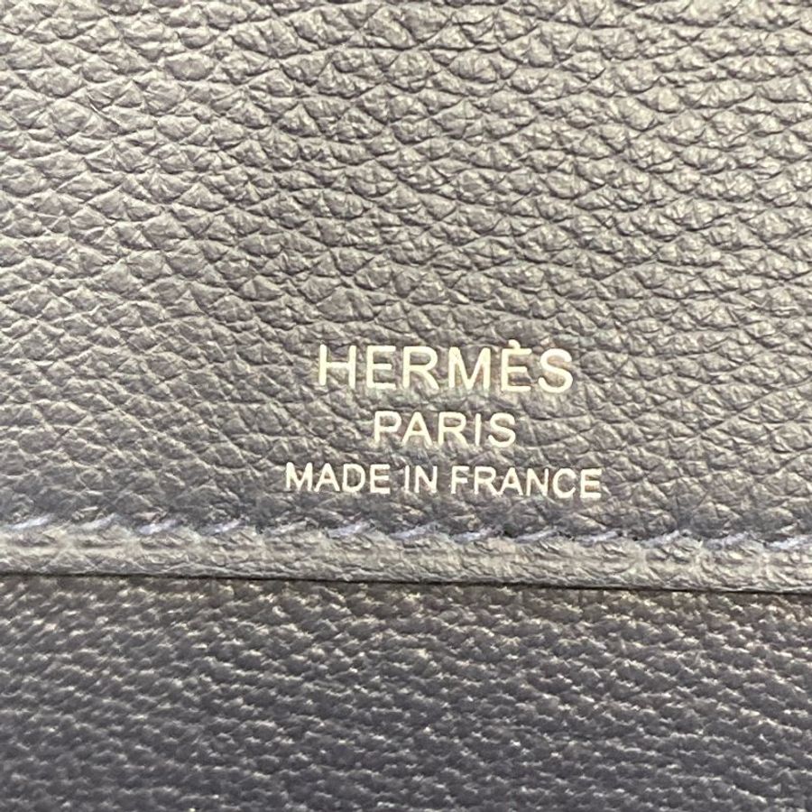 HERMES KELLY DEPECHES 25 手拿包 Epsom皮革 海軍藍 銀色金具-12