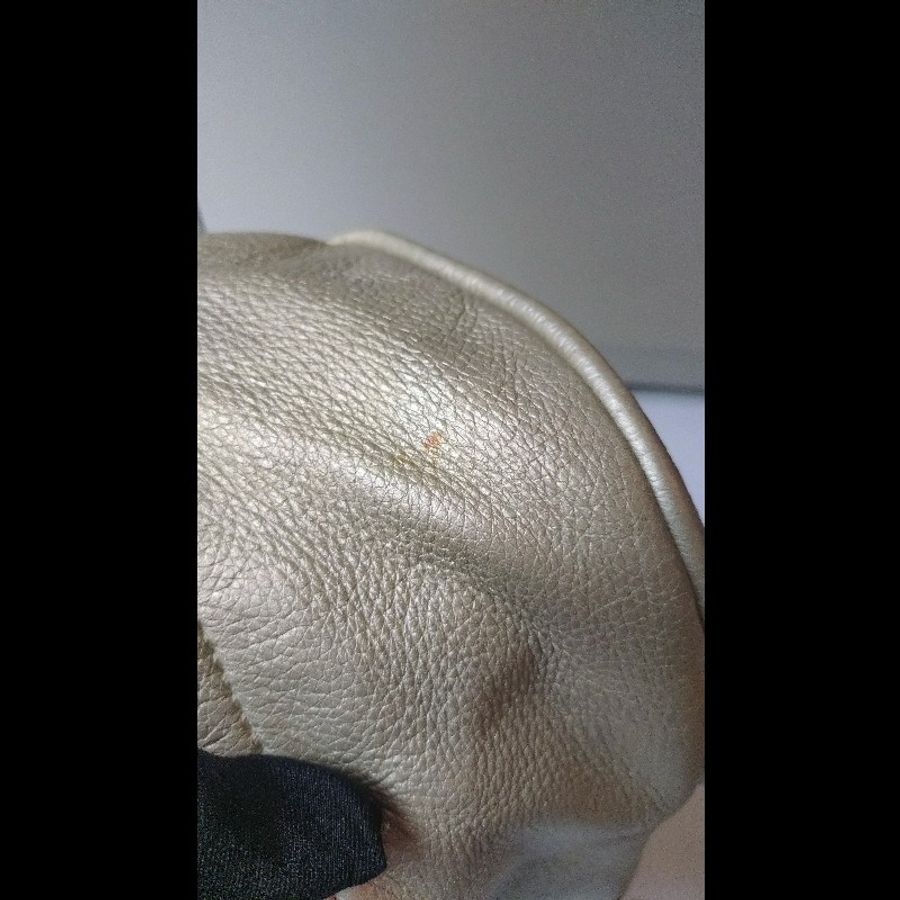 Chanel 銀色軟皮革抓皺手提波士頓包-37