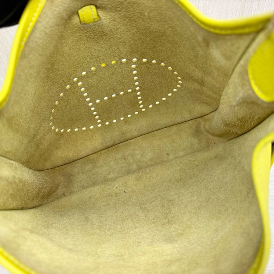 HERMES 💛9R萊姆黃EPSOM皮Evelyne29cm-5